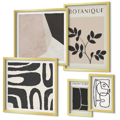 Gallery wall Stylish minimalist graphics
