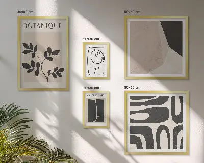 Gallery wall Stylish minimalist graphics