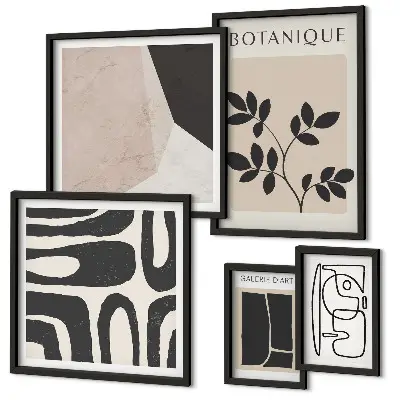 Gallery wall Stylish minimalist graphics