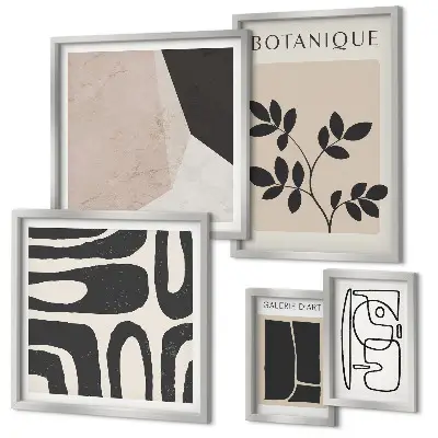 Gallery wall Stylish minimalist graphics