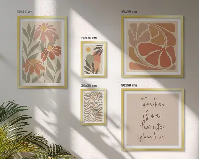 Framed photo set Stylish decorations nature flowers