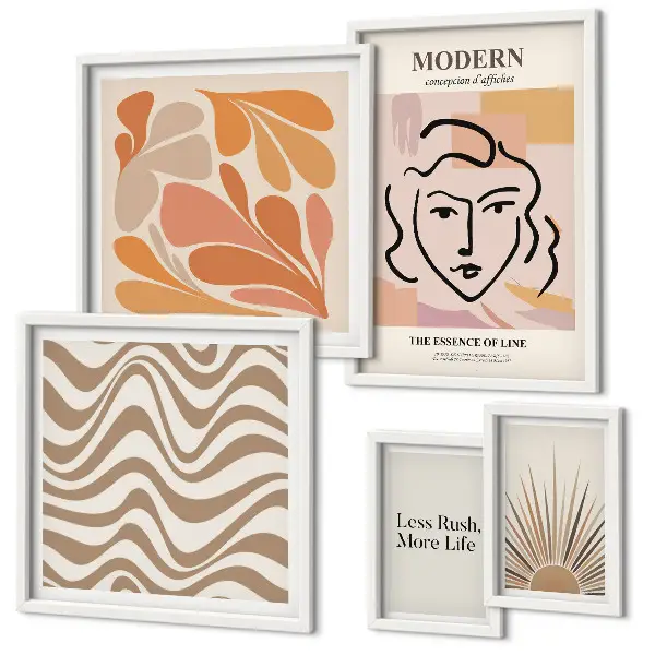Framed photo set Modern abstract style