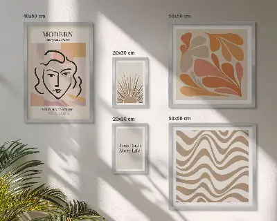 Framed photo set Modern abstract style