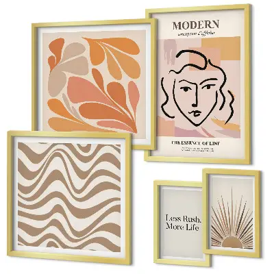 Framed photo set Modern abstract style