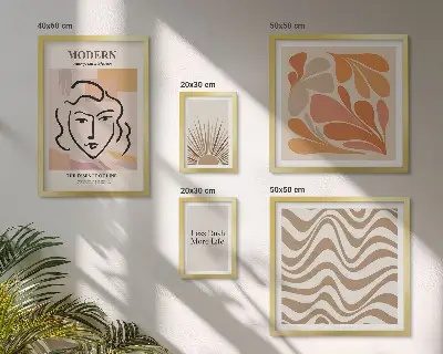 Framed photo set Modern abstract style