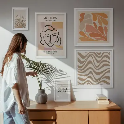 Framed photo set Modern abstract style