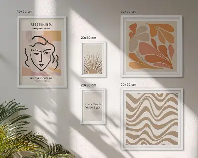 Framed photo set Modern abstract style