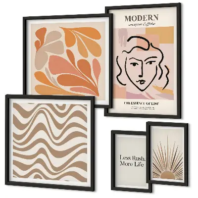 Framed photo set Modern abstract style