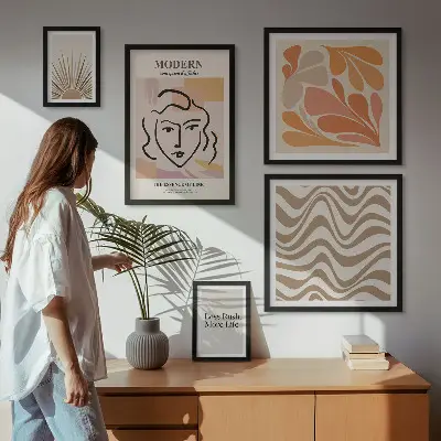 Framed photo set Modern abstract style