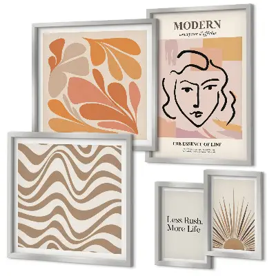 Framed photo set Modern abstract style