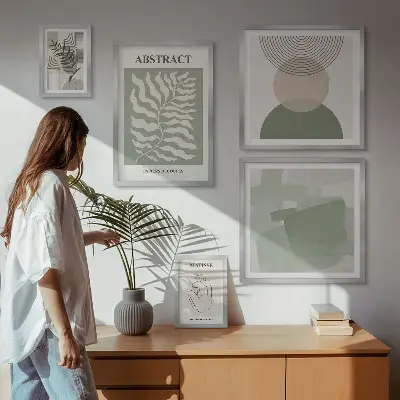 Gallery wall Stylish plant compositions
