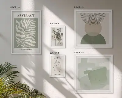 Gallery wall Stylish plant compositions