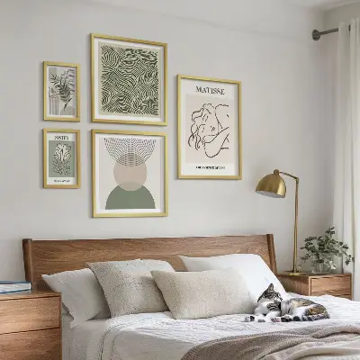 Framed photo set Minimalist plant compositions