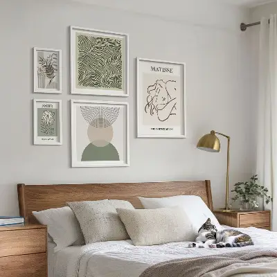 Framed photo set Minimalist plant compositions