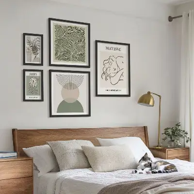 Framed photo set Minimalist plant compositions