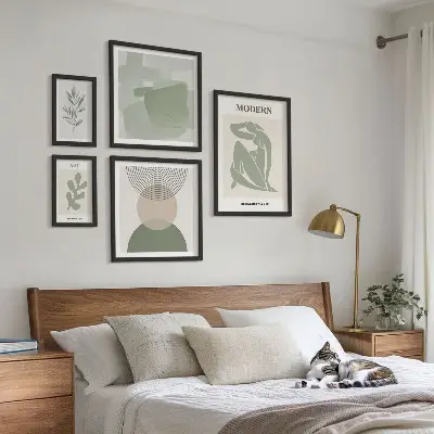 Set of 5 wall art pieces Modern style with abstraction