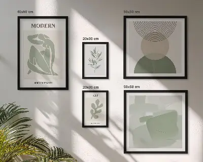Set of 5 wall art pieces Modern style with abstraction