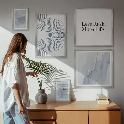 Gallery wall Modern minimalist graphics