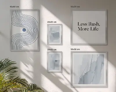 Gallery wall Modern minimalist graphics