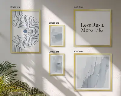 Gallery wall Modern minimalist graphics