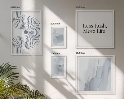 Gallery wall Modern minimalist graphics