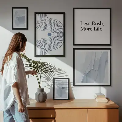 Gallery wall Modern minimalist graphics