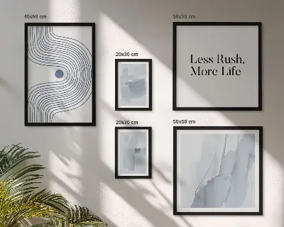 Gallery wall Modern minimalist graphics