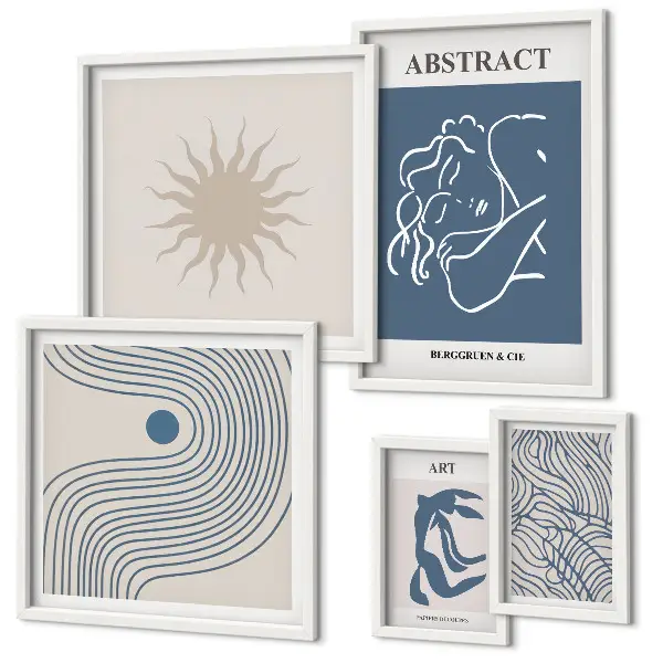 Framed photo set Stylish abstract geometry