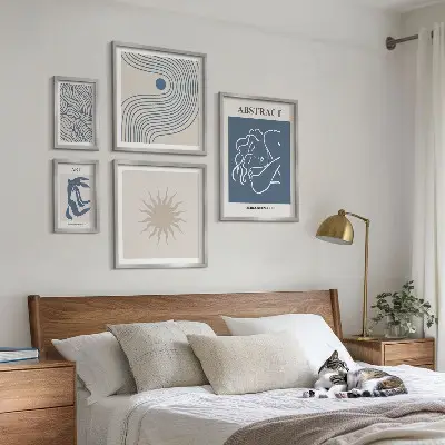 Framed photo set Stylish abstract geometry