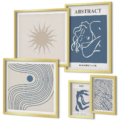 Framed photo set Stylish abstract geometry