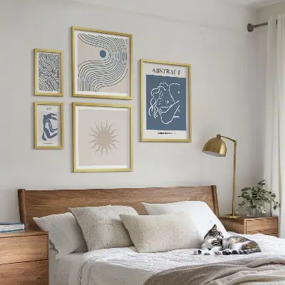 Framed photo set Stylish abstract geometry