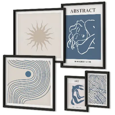 Framed photo set Stylish abstract geometry