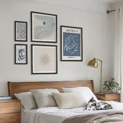 Framed photo set Stylish abstract geometry
