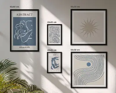 Framed photo set Stylish abstract geometry