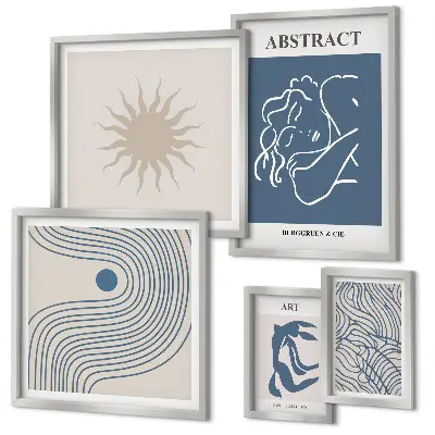Framed photo set Stylish abstract geometry