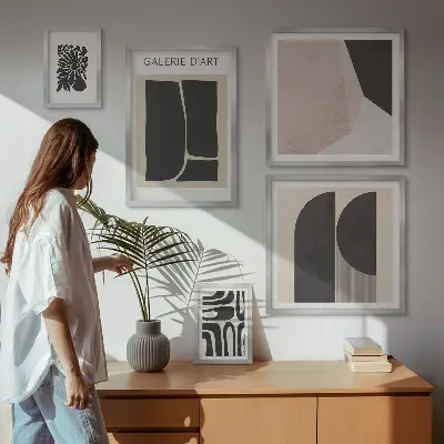Framed photo set Stylish minimalist graphics