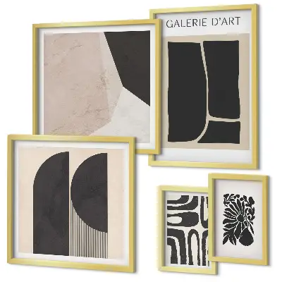 Framed photo set Stylish minimalist graphics
