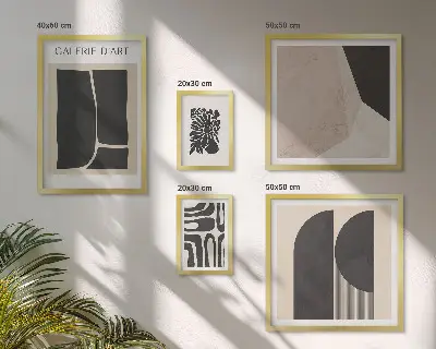 Framed photo set Stylish minimalist graphics