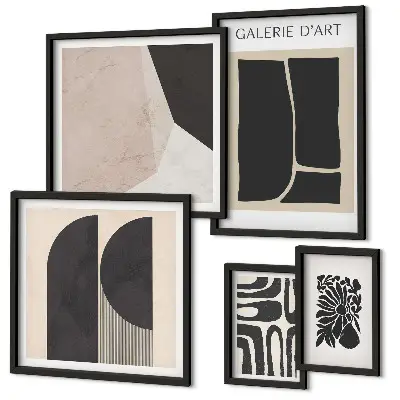 Framed photo set Stylish minimalist graphics