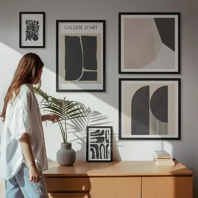 Framed photo set Stylish minimalist graphics