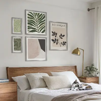 Set of 5 wall art pieces Modern plant inspirations