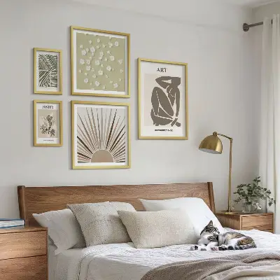 Gallery wall art set stylish abstract botanical prints