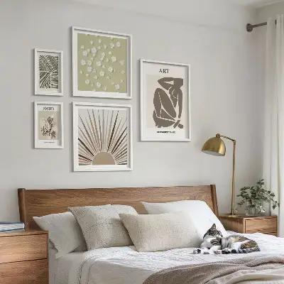 Gallery wall art set stylish abstract botanical prints