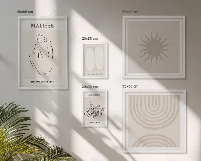 Set of 5 wall art pieces Minimalist art lines