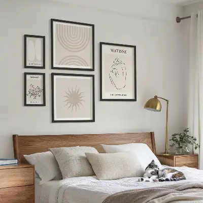Set of 5 wall art pieces Minimalist art lines