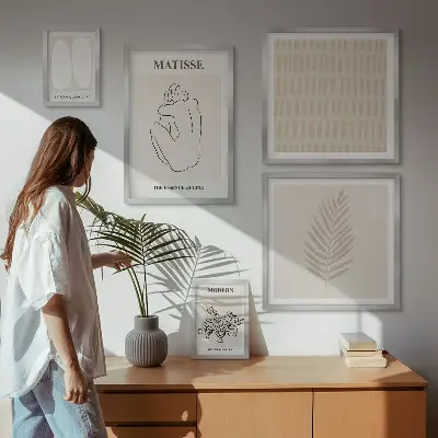 Gallery wall Minimalist style shapes