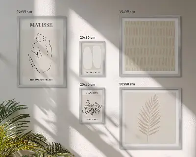 Gallery wall Minimalist style shapes