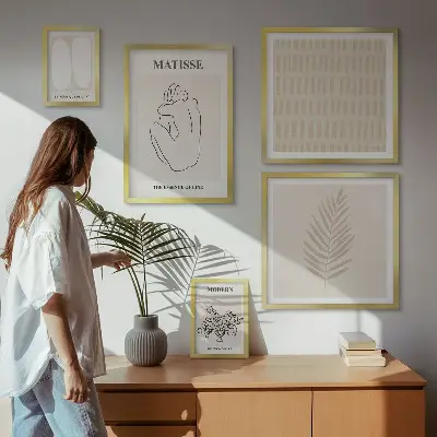 Gallery wall Minimalist style shapes