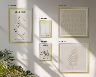 Gallery wall Minimalist style shapes