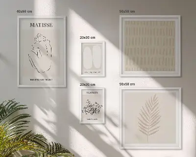 Gallery wall Minimalist style shapes